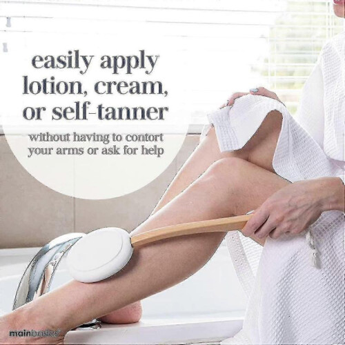 Long Handle Back Lotion Applicator with 6 Replaceable Pads & Hook for Easy Self Application 1