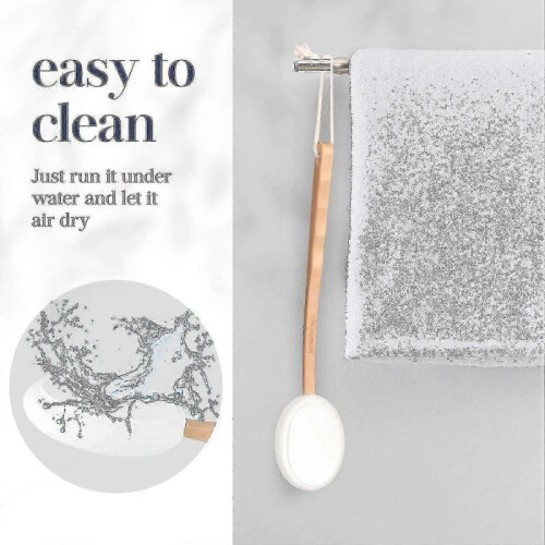 Long Handle Back Lotion Applicator with 6 Replaceable Pads & Hook for Easy Self Application 2
