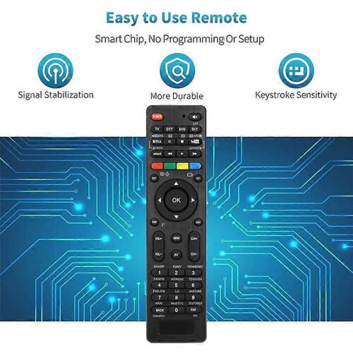 4 in 1 Universal Remote Control for TV DTT DVD One-Key Search Automatic Matching 1