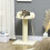 PawHut PawHut 83cm Cat Tree Tower with Scratching Post, Kitten Bed, Toy, Cream 1