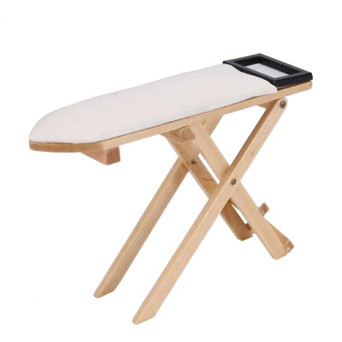Cute scale 1: 12 miniature iron with ironing board set included 1