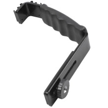 Photo Flash Video Camera Grip Handle L Handle with 2 Standard Side Hot shoe Mount the holder DSLR