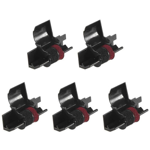IR-40T (5 Pack) Compatible Calculator Printer Ribbons Ink Roller - Black & Red 1