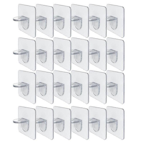 24PCS Punch Free Shelf Support Peg-Self Adhesive Shelves Clips for Kitchen Cabinet Closet Brackets Clapboard Layer