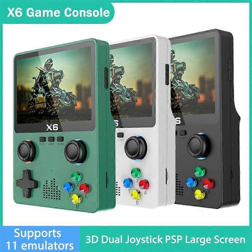 Portable X6 Handheld Game Player 3.5Inch IPS Screen 11 Simulators Video Game Console Gifts for Kids-White 1