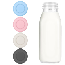 (pcs, pcs) 4-Pack Reusable Silicone Bottle Caps 48mm Lids for Glass Milk Bottles