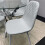 Round Glass Dining Table and 4 Grey  Colour leather  Chairs 5
