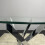 Round Glass Dining Table and 4 Grey  Colour leather  Chairs 8