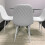 Round Glass Dining Table with 4 White Leather Kitchen Chairs 3