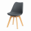 Round Glass Dining Table and 4 grey   Colour leather  Chairs 11