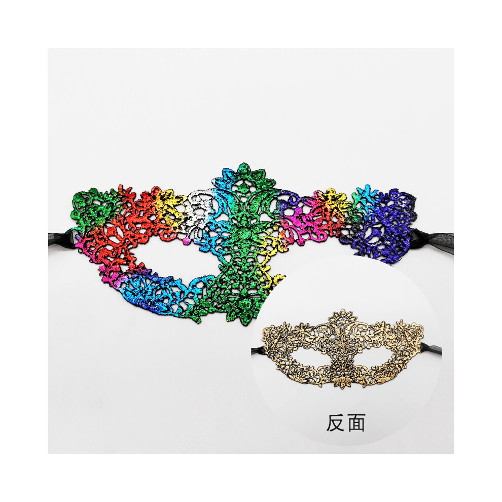 (Double-sided six-petalâcolor + gold) Thickened double-sided hot stamping lace sexy eye mask sexy masquerade mask-image-OPC-PJ5QYKY-NEW