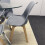 Round Glass Dining Table and 4 grey   Colour leather  Chairs 6