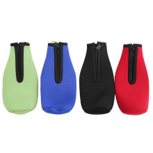 4 Pack Beer Bottle Insulator Sleeve Keep Drink Cold,Zip-Up Bottle Jackets,Beer Bottle Cooler Sleeves,Neoprene Cover