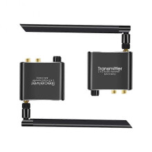 50M 2.4G Wireless Audio Music Transmitter and Receiver with 3.5mm R/L RCA Wireless Audio Adapter for DVD TV Computer CD