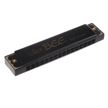 Kids Children Musical Instrument 32 Holes Metal Bee Harmonica Mouth Organ Black