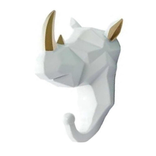 Sturdy Animal Head Coat Hook, Hanging Coat, Hat and Key, Resin Coat Hook C