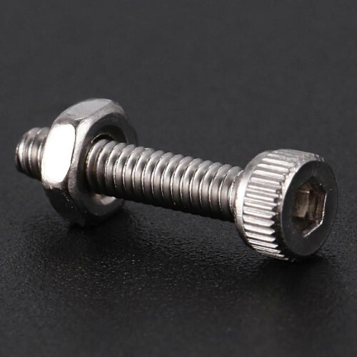 50Set M2x10mm Hex Socket Head Knurled Cap Screws Bolts Nut 2