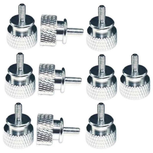 10Pcs/Lot UNC6 -32 M3.5 Hand Screw for GPU Holder PSU Computer Case Side Panel Screws PC Assemble WaterCooling Silver