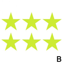 (Green) Reflective Sticker Safety Warning Five-pointed Star Bike Car Outdoor