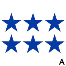(Blue) Reflective Sticker Safety Warning Five-pointed Star Bike Car Outdoor