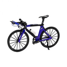 (Motorcycle race blue) 1:8 Mini Model Alloy Bicycle Diecast Metal Finger Adult Red Mini Bike Simul