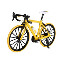 (Yellow) 1:8 Mini Model Alloy Bicycle Diecast Metal Finger Adult Red Mini Bike Simul