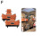 (Orange 1pair) Car Seat Back Multifunctional Car Back Seat Organizer Backseat Storage Box 1