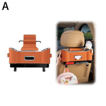 (Orange 1pcs) Car Seat Back Multifunctional Car Back Seat Organizer Backseat Storage Box