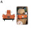 (Orange 1pcs) Car Seat Back Multifunctional Car Back Seat Organizer Backseat Storage Box 1