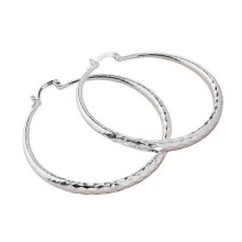 Charms Silver Circle Hoop Earrings Women Fashion Pretty Wedding Party Jewelry