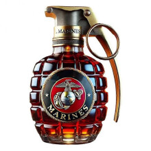 (Marines) High borosilicate grenade shaped whiskey bottle