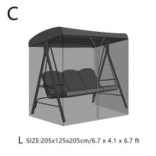 (205x125x200CM) Mosquito Netting for Patio Porch Swing Net Outdoor Mesh Screen with Zipper Tent