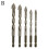 (5pcs) New Four-Flute Sawtooth Eccentric Drill Bit, Four-Edged Serrated Eccentric Drill 1
