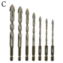 (7pcs) New Four-Flute Sawtooth Eccentric Drill Bit, Four-Edged Serrated Eccentric Drill