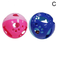 (Blue and Pink) Pets First Large Size Cat Ball with Bell Toy for Cats Kittens and Other Animals