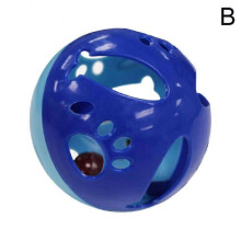 (Blue) Pets First Large Size Cat Ball with Bell Toy for Cats Kittens and Other Animals