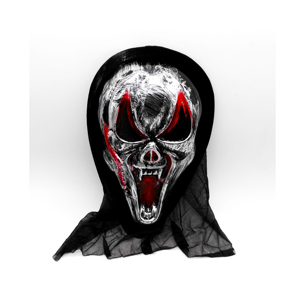 (Death Centipede-Silver, One size) Halloween horror mask party masquerade prank ghost face scream head mask skull ghost mask-image-OPC-PJ5RFFS-NEW