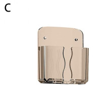 (gray) Wall-Mounted Remote Control Storage Rack Mobile Phone Hook Storage Box