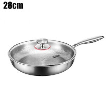 (28cm with cover) Titanium Pan Pro With Lid 2025 Durable Scratch Non Stick Titanium Pan