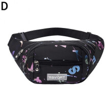 (Black) Women Waist Bum Bag Unisex Fanny Pack Holiday Travel Money Belt Pouch Wallet N W