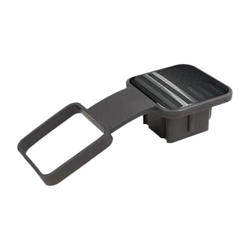 (B) 2 Inch Trailer Hitch Receiver Cover Plug Rubber Tow Plug Tube Cap Protector