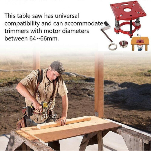 (A) Precision Lift Woodworking Router Engraving Table Insert Plate Base Tools 70mm 1