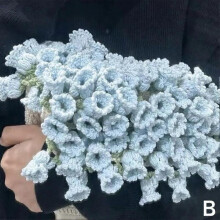 (Finished 1.1M, Blue Bellflower) Bouquet Blanket Crochet, Floral Throw Blanket, Throw Blanke Floral