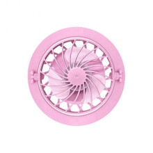 (Pink) Clip-On Cap Mini Fan, Mini Solar Powered Fan Portable Handsfree Cooling Fan