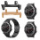 (Black) Stainless Steel Metal Connector Adapter for Amazfit T-Rex3 2