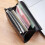 (Black) Wallet Leather Coin Purse Card Holder Mini Minimalist Wallet 5