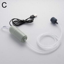 (Green) Silent USB Aquarium Oxygen Air Pump for Portable Fish Tank Aeration