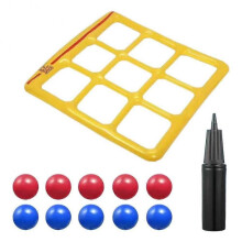 Pool Toys Games Set- Tic-Tac-Toe Inflatable Pool Toy with 10 Balls
