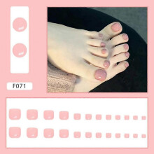 (F071) 24 removable toenail patches for wearing and wearing toenails