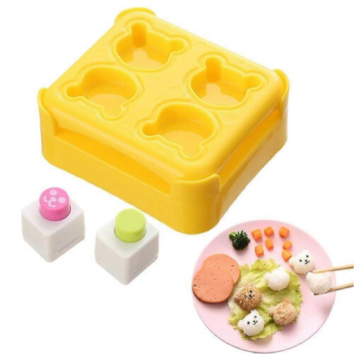 Mini Bear Plastic Rice Ball Mould DIY Embossing Creative Mini Bento Baker 1